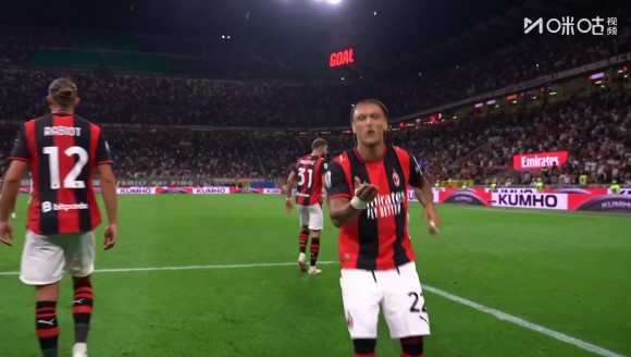 米兰3-0扩大比分！莫雷拉带球杀入禁区扣过防守推射破门！